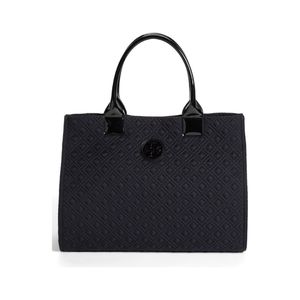 Tory Burch Ella Quilted Tote (Black)